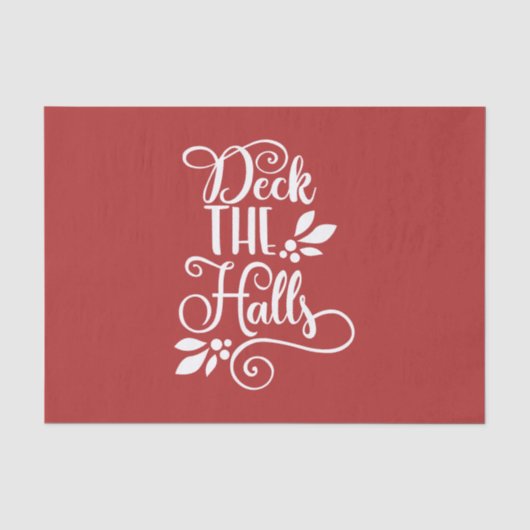 dek de zalen Typografie-Feestdagen Tissuepapier (Voorkant)