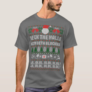 Dek de zalen van Beta Blockers met kerst op een le T-shirt