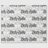 Dek de zalen van de moderne zwarte kerstbriefing cadeaupapier (Vlak)