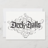 Dek de zalen van de moderne zwarte kerstbriefing feestdagenkaart (Achterkant)