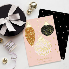 Dek de zalen van legante hangende Ornamenten Folie Feestdagenkaart