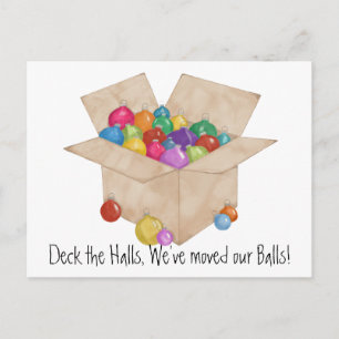 Dek de zalen, we hebben onze ballen verplaatst! br briefkaart