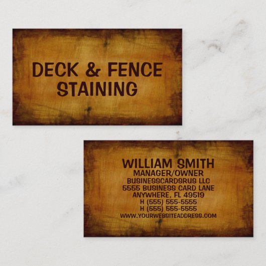 Dek en hek Kleuring Antiek Visitekaartje (Voorkant / Achterkant)