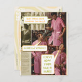 Dek het briefkaart van Kerstmis van Zalen grappige (Voorkant / Achterkant)