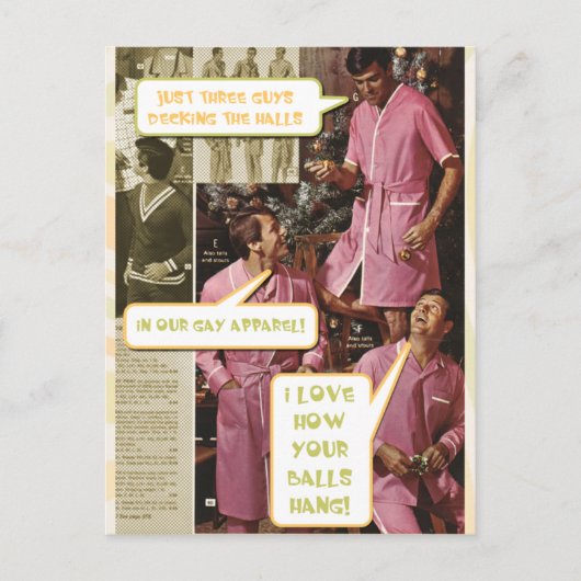 Dek het briefkaart van Kerstmis van Zalen grappige (Voorkant)