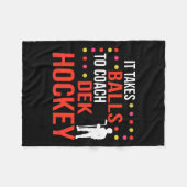 Dek Hockey Coach Fleece Deken (Voorkant (Horizontaal))