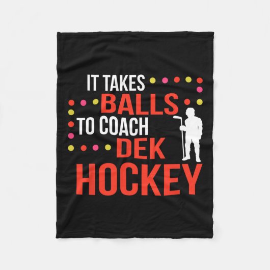 Dek Hockey Coach Fleece Deken (Voorkant)