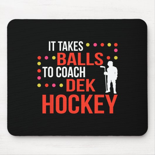 Dek Hockey Coach Muismat (Voorkant)