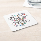 dek kerstfeestdagen kartonnen onderzetters (Schuin)