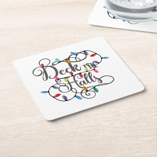 dek kerstfeestdagen kartonnen onderzetters (Schuin)