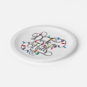 dek kerstfeestdagen papieren bordje (Gekanteld)