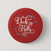 dek kerstfeestdagen ronde button 5,7 cm (Voorkant)