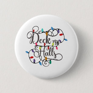 dek kerstfeestdagen ronde button 5,7 cm