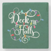 dek kerstfeestdagen stenen onderzetter (Voorkant)