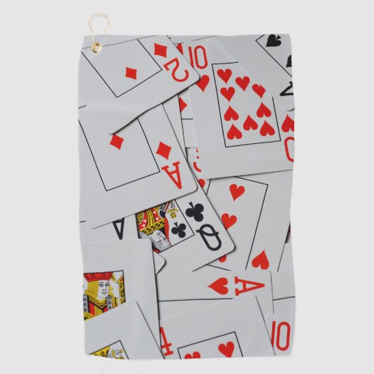 Dek van de gekromde kaarten, golfhanddoek (Voorkant)