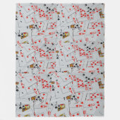 Dek van gekatterde speelkaarten fleece deken (Voorkant)