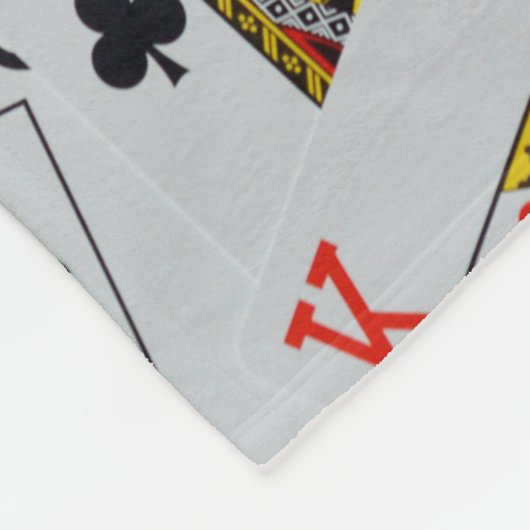 Dek van gekatterde speelkaarten fleece deken (Hoek)