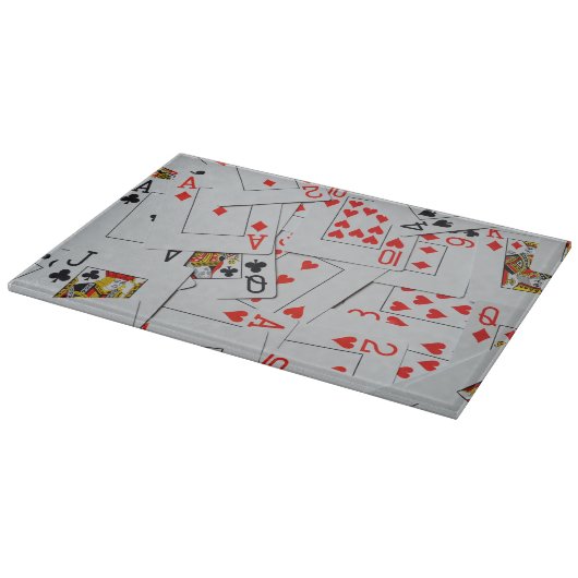 Dek van gekatterde speelkaarten snijplank (Hoek)