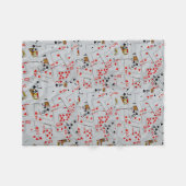 Dek van het patroon van de gekatterde speelkaartje fleece deken (Voorkant (Horizontaal))