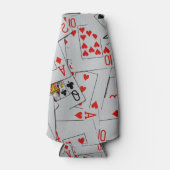 Dek van het patroon van de gekatterde speelkaartje flesjeskoeler (Voorkant)