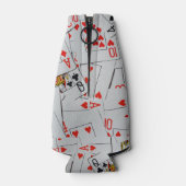 Dek van het patroon van de gekatterde speelkaartje flesjeskoeler (Achterkant)