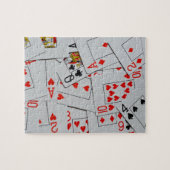 Dek van het patroon van de gekatterde speelkaartje legpuzzel (Horizontaal)