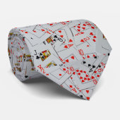 Dek van het patroon van de gekatterde speelkaartje stropdas (Opgerold)