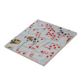 Dek van het patroon van de gekatterde speelkaartje tegeltje (Zijkant)