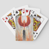 Dek van speelkaarten met Phoenix Originele Kunst (Achterkant)