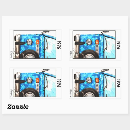 Dekal Rechthoekige Sticker (Vel)