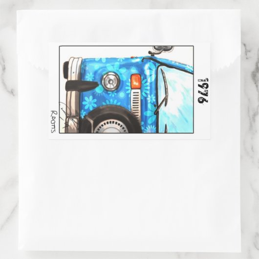 Dekal Rechthoekige Sticker (Tas)