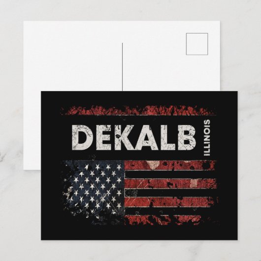 DeKalb Illinois Briefkaart (Voorkant / Achterkant)
