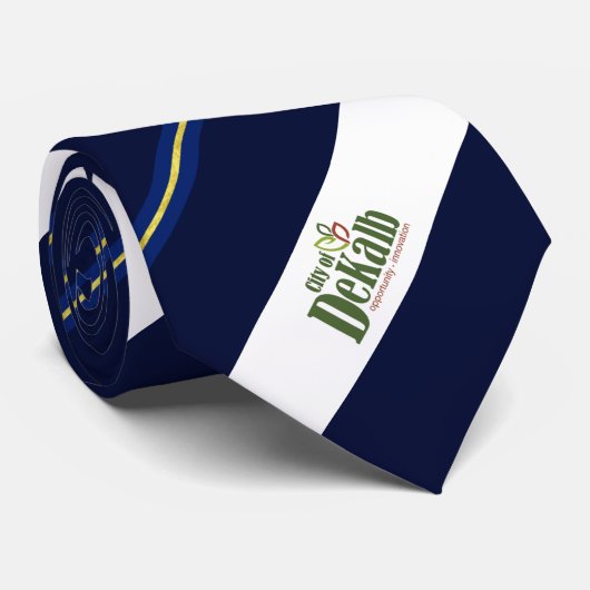 DeKalb (Illinois) Stropdas vlag stad (Opgerold)
