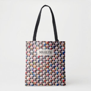 dekbed Tumbling Blocks Antiek Patchwork-Look Tote Bag