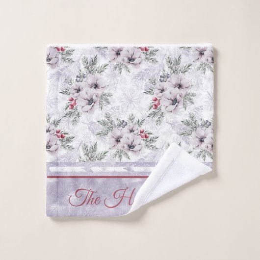 Dekdoek 3pc instellen. prettige feestdagen in Lave Bad Handdoek (Wasdoekje)