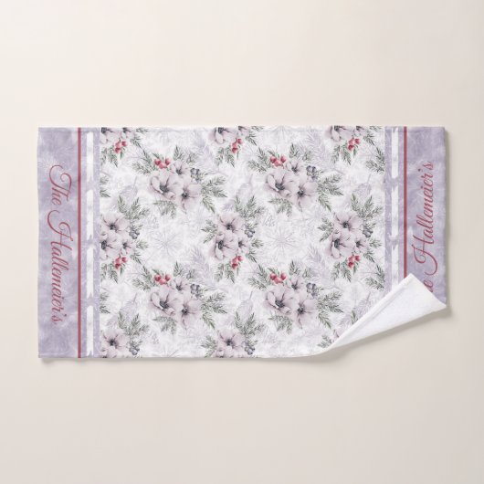 Dekdoek 3pc instellen. prettige feestdagen in Lave Bad Handdoek (Handdoek)