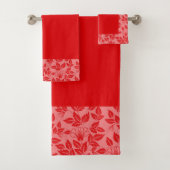 Dekdoekset  Floral Hot Red Bad Handdoek (Insitu)