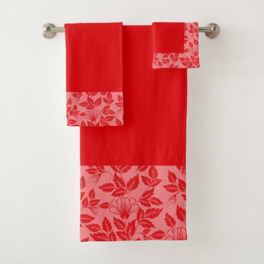 Dekdoekset  Floral Hot Red Bad Handdoek (Insitu)
