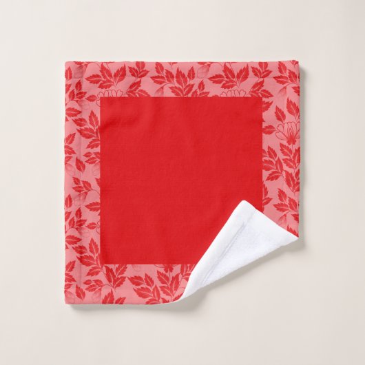 Dekdoekset  Floral Hot Red Bad Handdoek (Wasdoekje)