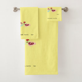 Dekdoeksets: wijn met Rozen Bad Handdoek