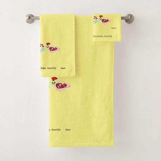 Dekdoeksets: wijn met Rozen Bad Handdoek (Insitu)