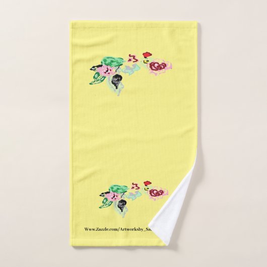 Dekdoeksets: wijn met Rozen Bad Handdoek (Handdoek)