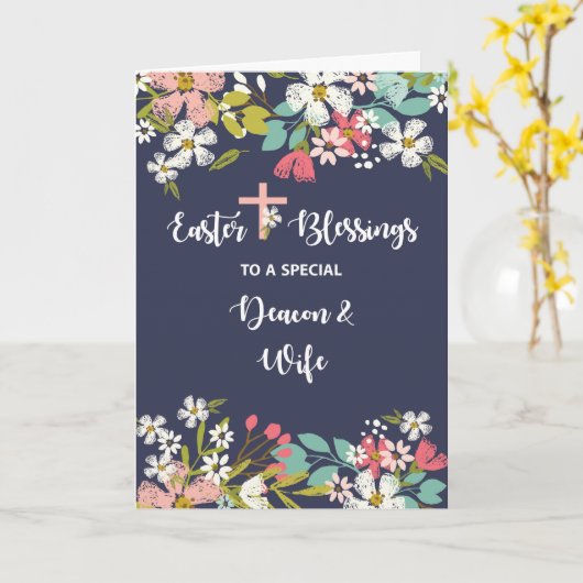 Deken en Vrouw Pasen Zegeningen van Verrezen Chris Kaart (Gele Bloem)