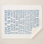 Deken Love Never Fails Sherpa (Voorkant (horizontaal))