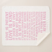 Deken Love Never Fails Sherpa (Voorkant (horizontaal))