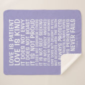 Deken Love Never Fails Sherpa (Voorkant (horizontaal))
