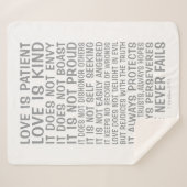 Deken Love Never Fails Sherpa (Voorkant (horizontaal))