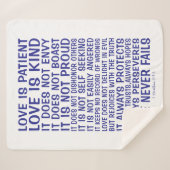Deken Love Never Fails Sherpa (Voorkant (horizontaal))