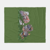 Deken met bosdieren van fleece (Voorkant (Horizontaal))