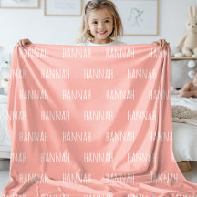 Deken met eigen naam als cadeau voor baby meisje o